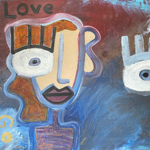 "Go Love, Look Up" by Shaina Lavine, Mixed Media on Canvas